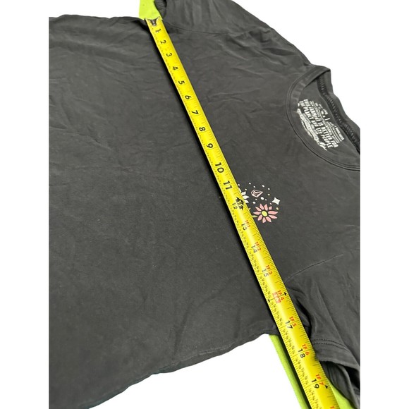 Volcom Women Size XS 0/2 Short Sleeve Shirt Truly Ringer Tee BLK Skulls Organic - Picture 4 of 13